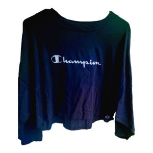 Champion womens cropped long sleeve black T-shirt  size L 3 for $12